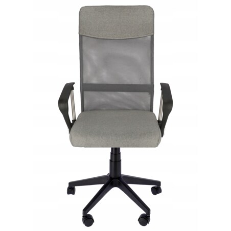 Fotel Krzesło Do Biurka Biura Zoom Tkanina Szary Melanż