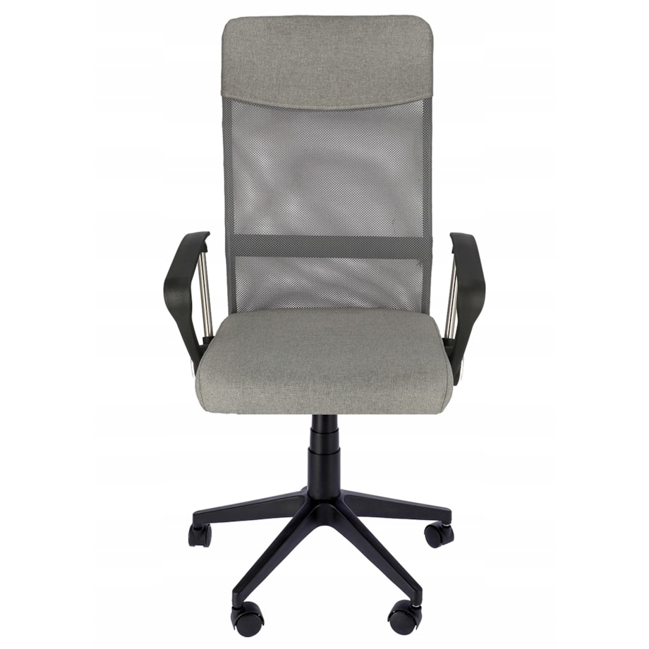 Fotel Krzesło Do Biurka Biura Zoom Tkanina Szary Melanż