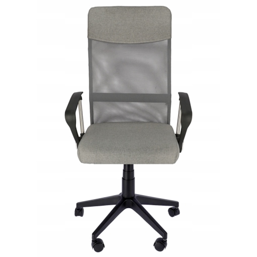 Fotel Krzesło Do Biurka Biura Zoom Tkanina Szary Melanż