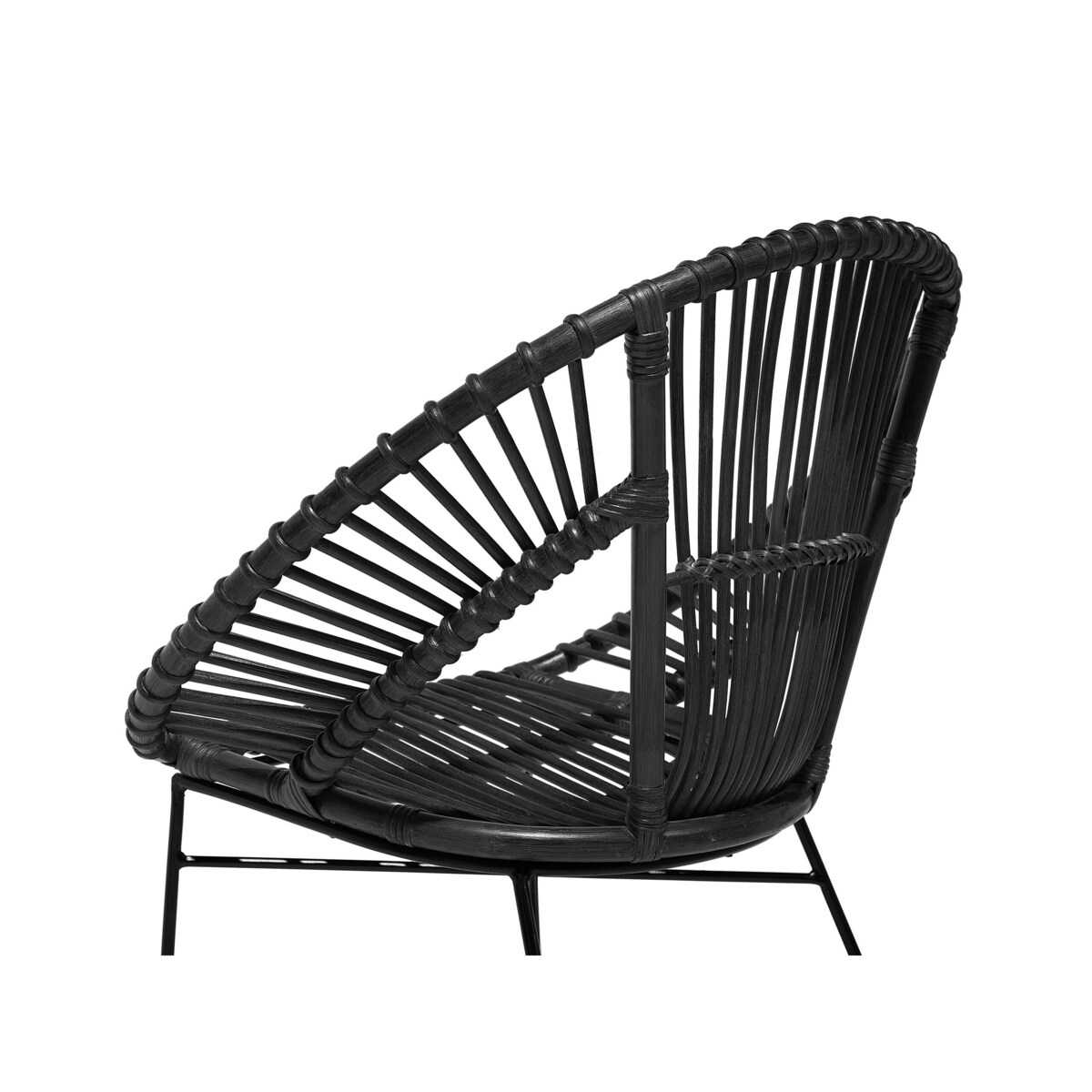 Krzesło rattanowe czarne SARITA