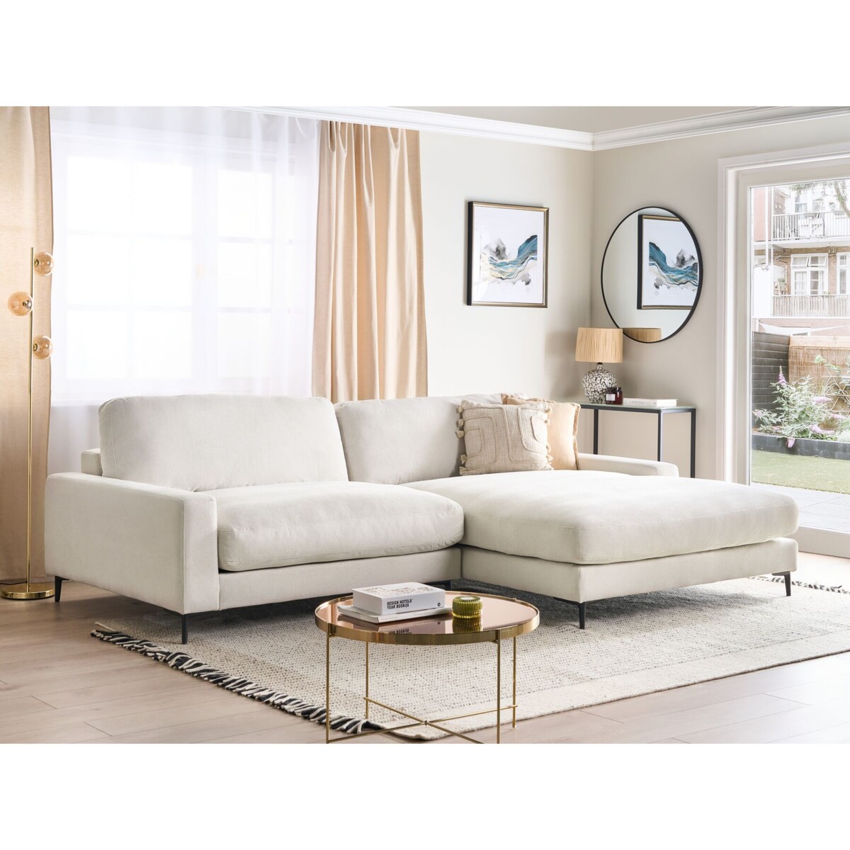 Narożnik lewostronny złamana biel MALOY