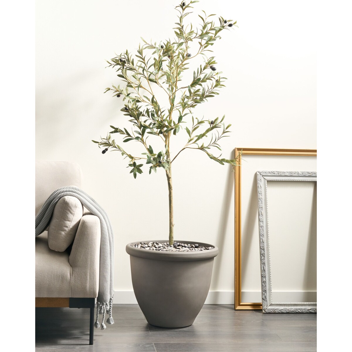 Doniczka TESALIA Plastik Szary