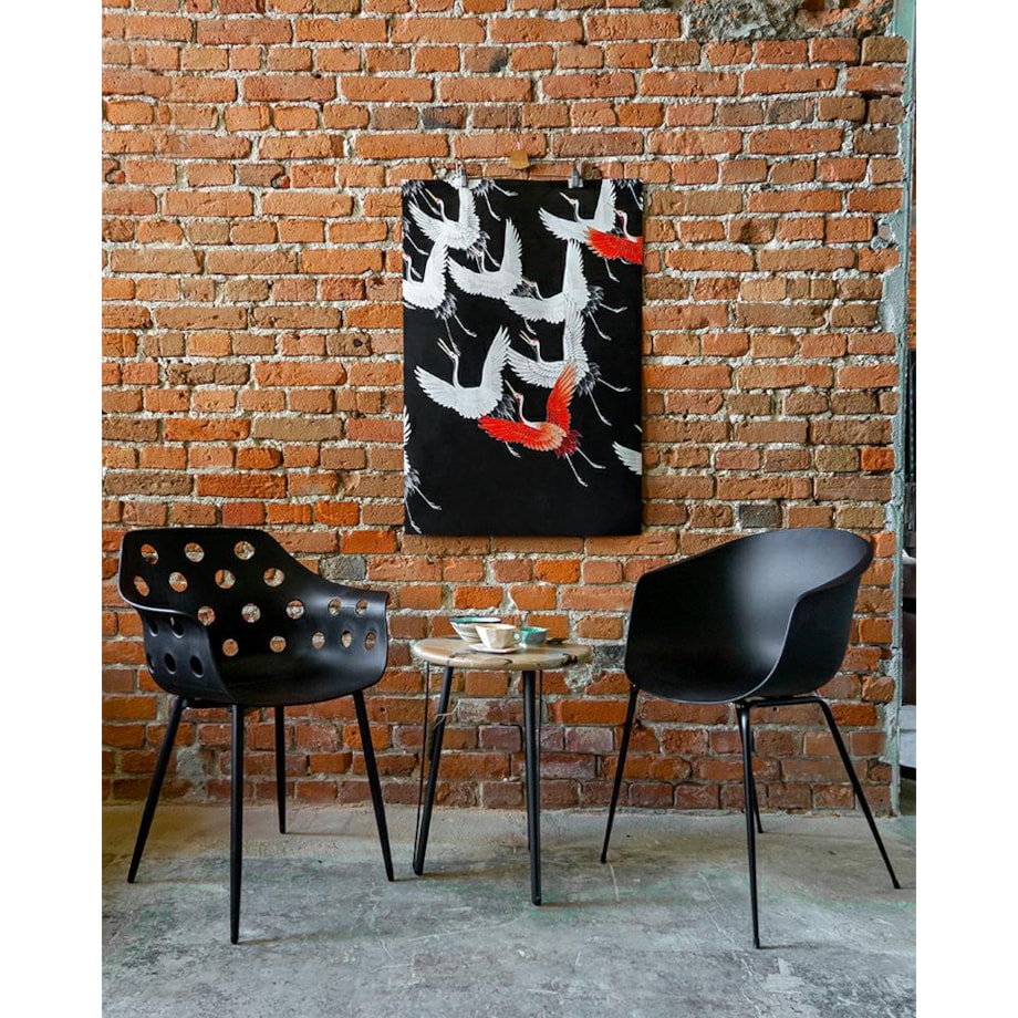 Wygodne krzesło Ralf 342 CPP6 na metalowych nogach czarne