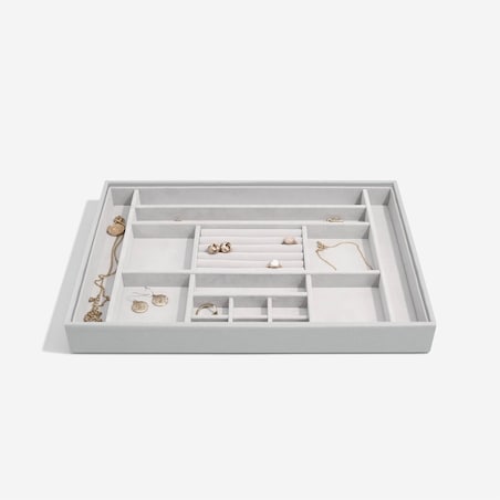 Szkatułka na biżuterię Stackers 16 komorowa supersize kamienna szarość