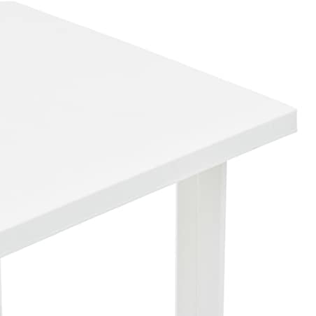 vidaXL Stół ogrodowy, biały, 80 x 75 x 72 cm, plastikowy