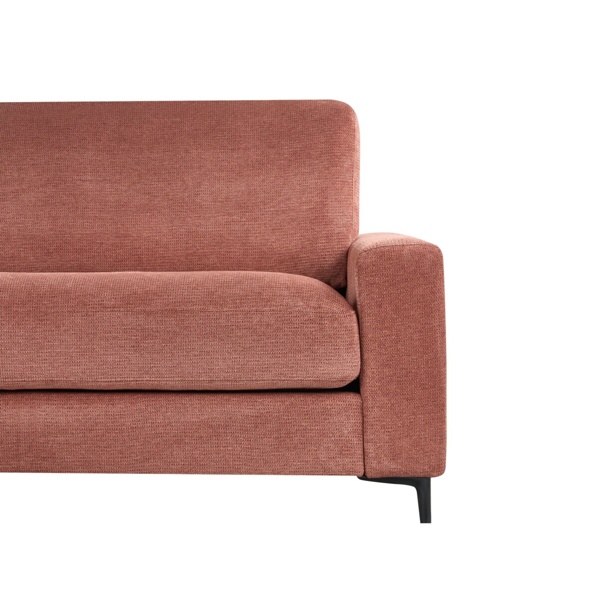 Sofa narożna prawostronna MALOY Czerwony dla 3 osób Prawostronny