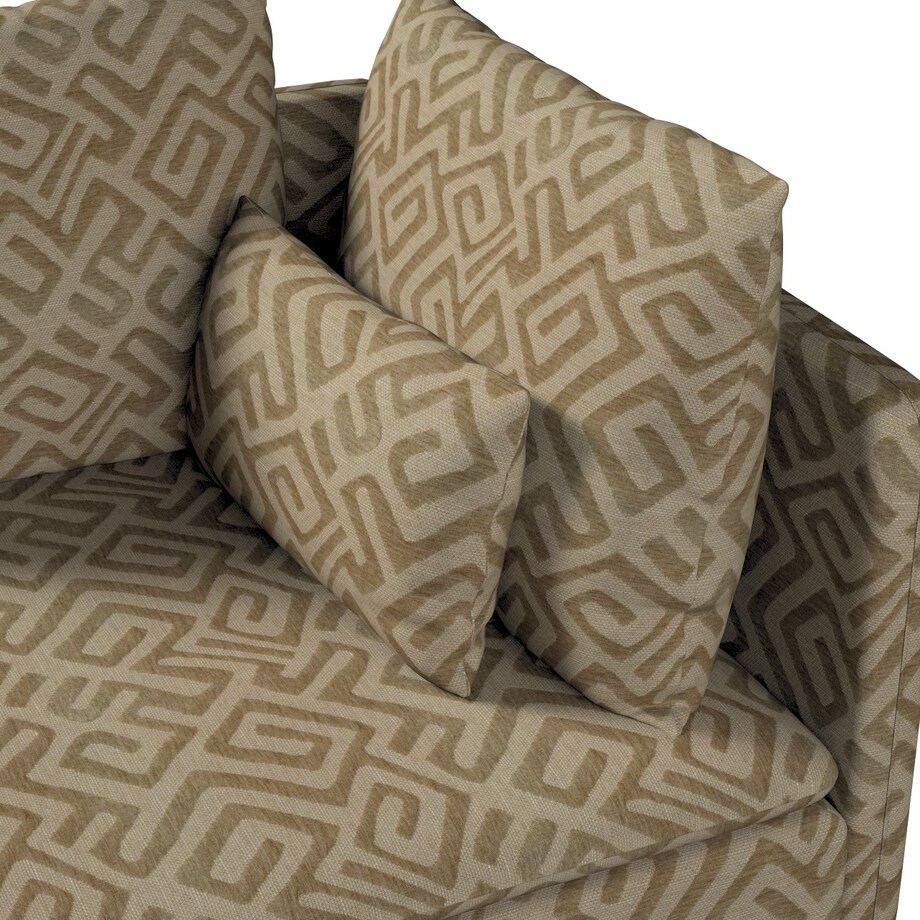 Pokrowiec na sekcję narożną Söderhamn, kawowe wzory na beżowym tle, 99 x 93 x 83 cm, Cosy Home
