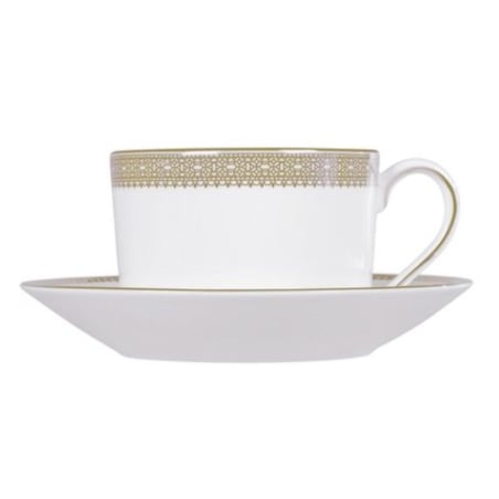 Filiżanka do herbaty ze spodkiem Vera Wang Lace Gold Wedgwood