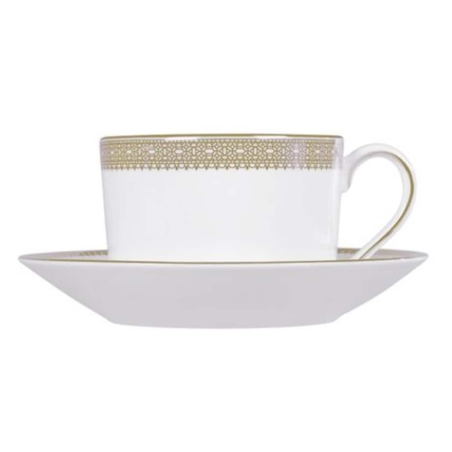 Filiżanka do herbaty ze spodkiem Vera Wang Lace Gold Wedgwood