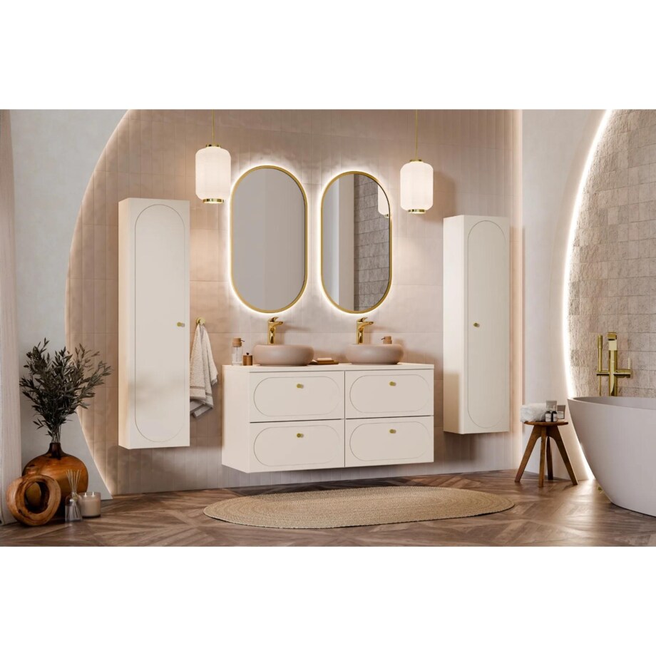 Szafka pod umywalkę DONNA SAND 2S 60cm beż piaskowy