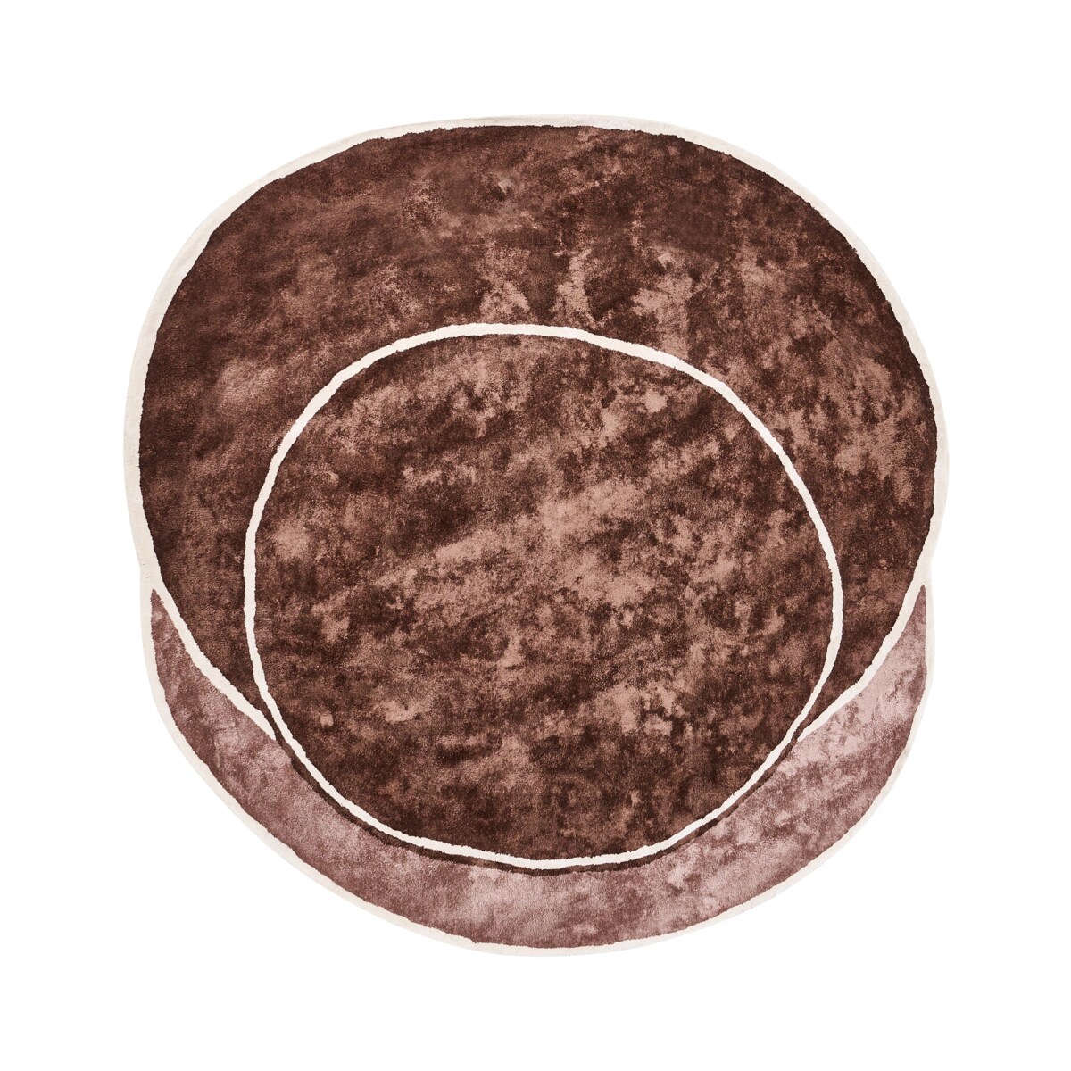 Dywan KANRACH Brązowy 200 x 200 cm Wiskoza