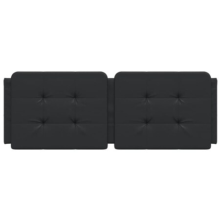 vidaXL Poduszka na wezgłowie, Zadar, czarna, 120 cm, sztuczna skóra