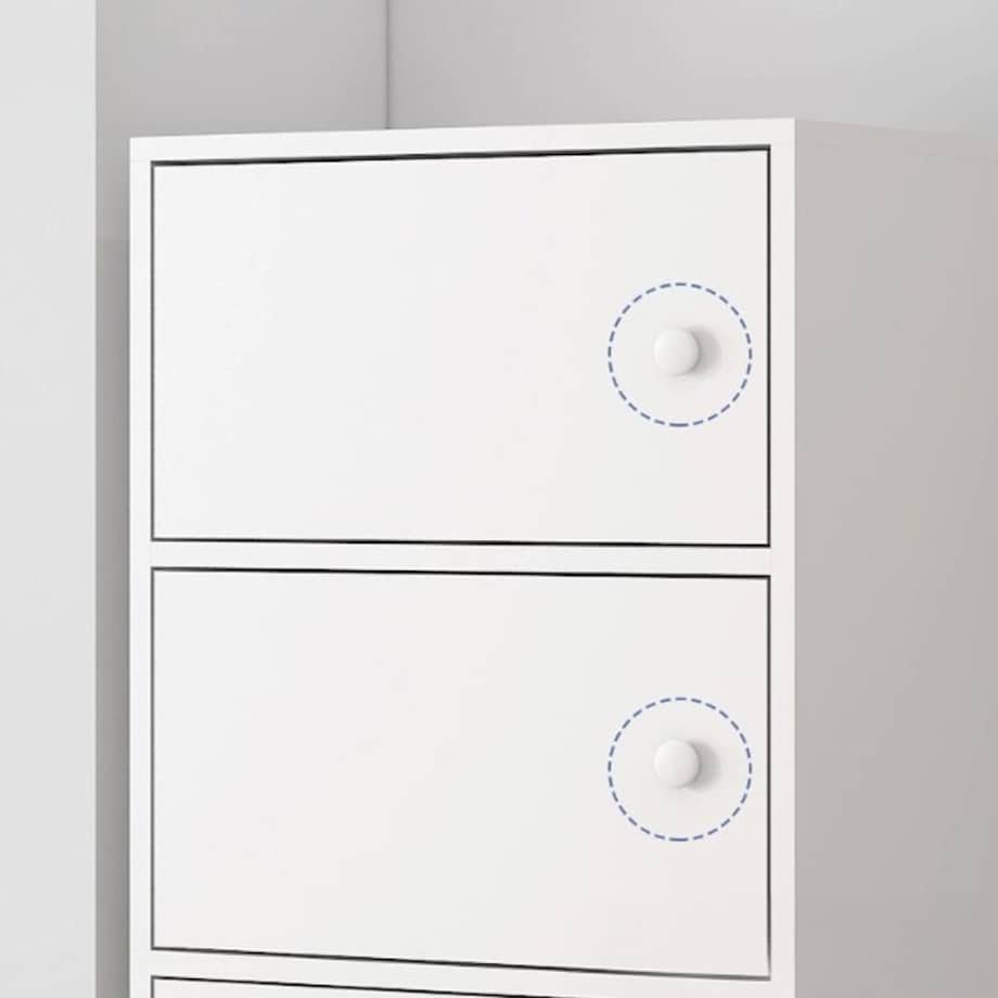 Nowoczesna pojemna komoda szafka duża biała skandynawski loft retro 3 półki