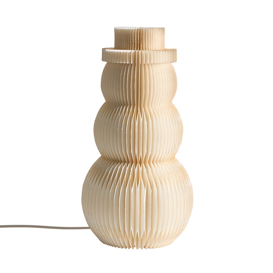 Dekoracja świąteczna Lampa stołowa BANGA Bałwan 51 cm Beżowy