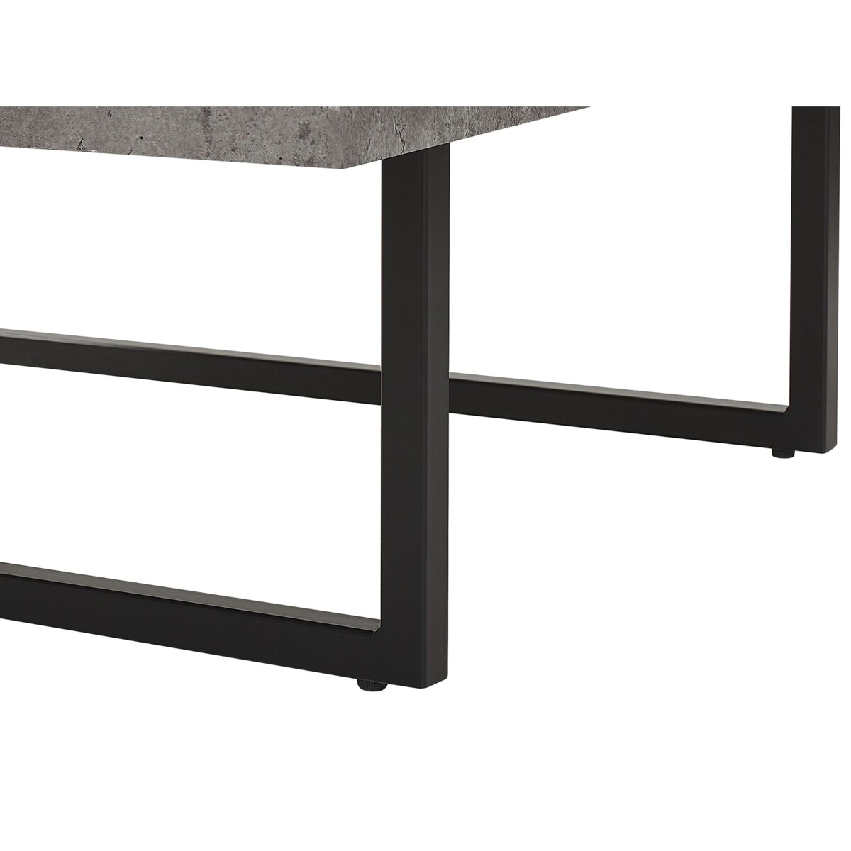 Stolik kawowy efekt betonu z czarnym DELUZ