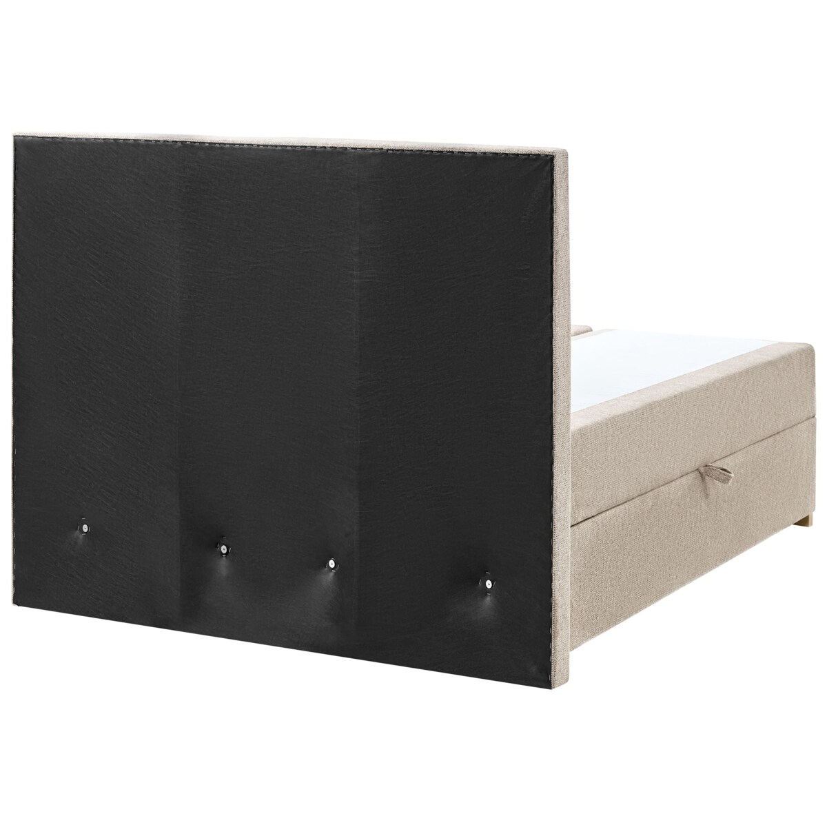 Łóżko kontynentalne z pojemnikiem MAJOR 120 x 200 cm Beżowoszary