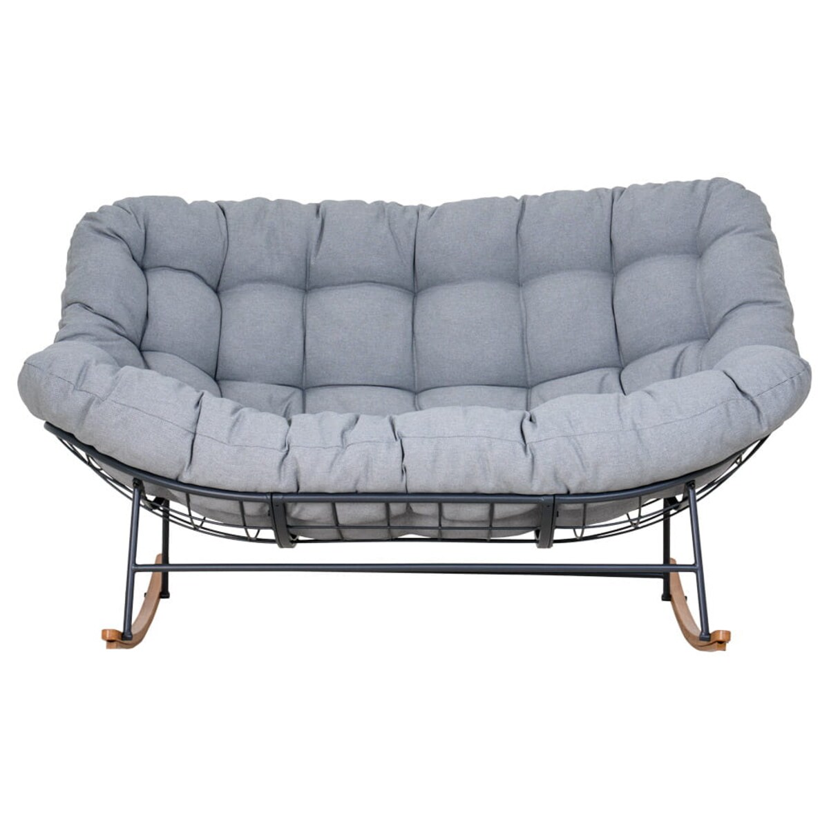 Fotel bujany ogrodowy Nube szary dwuosobowy