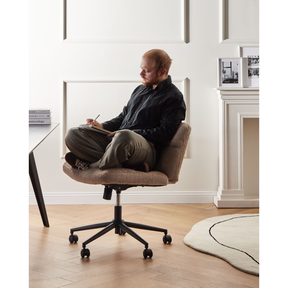 Krzesło obrotowe CATLIN Boucle Beżowy