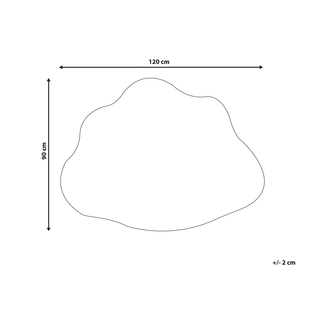 Dywan dziecięcy kształt chmury 90 x 120 cm niebieski CUMULUS