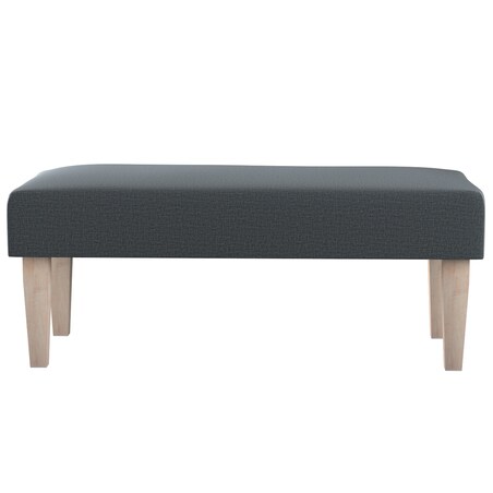 Ławka, grafitowy welwet, 100 x 40 x 40 cm, Ingrid