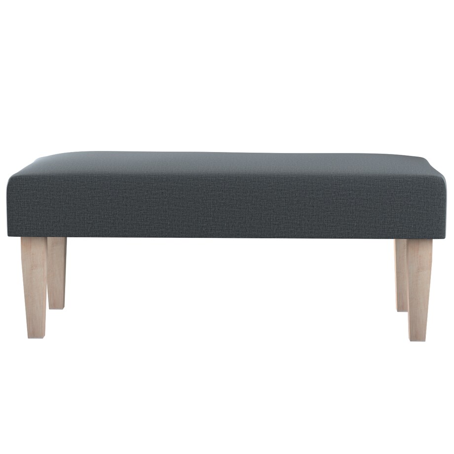Ławka, grafitowy welwet, 100 x 40 x 40 cm, Ingrid