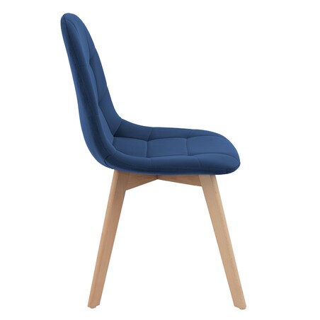 Krzesło skandynawskie tapicerowane nowoczesne granatowe