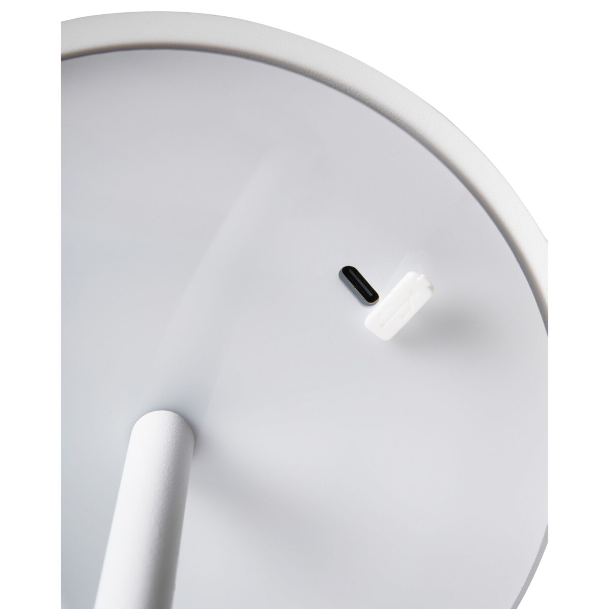 Bezprzewodowa lampa stołowa LED metalowa biała FRANCOLI