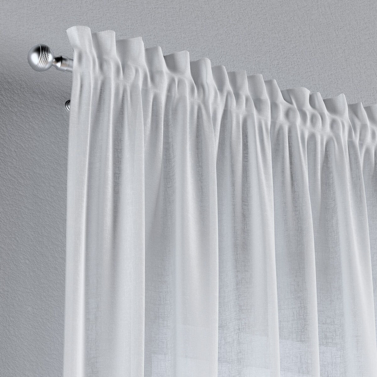 Zasłona na kanale z grzywką 1 szt. 130x245 prześwitujący ecru