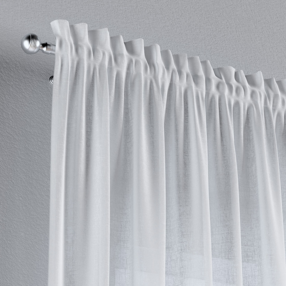 Zasłona na kanale z grzywką 1 szt. 130x245 prześwitujący ecru
