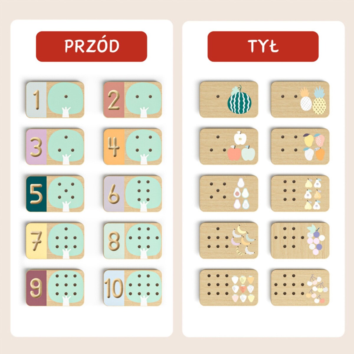 Liczę owoce - Zabawka dla dzieci do nauki liczenia 36 mies.+ Top Bright