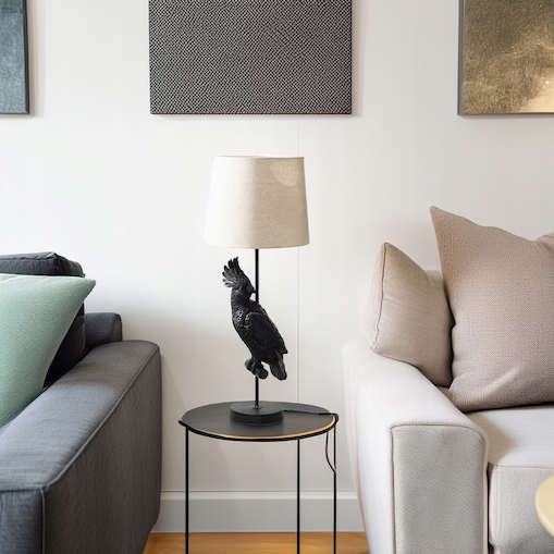 LAMPA PAPUGA STOŁOWA BIURKOWA NOCNA E27 50cm ptak dekoracyjna ozdoba