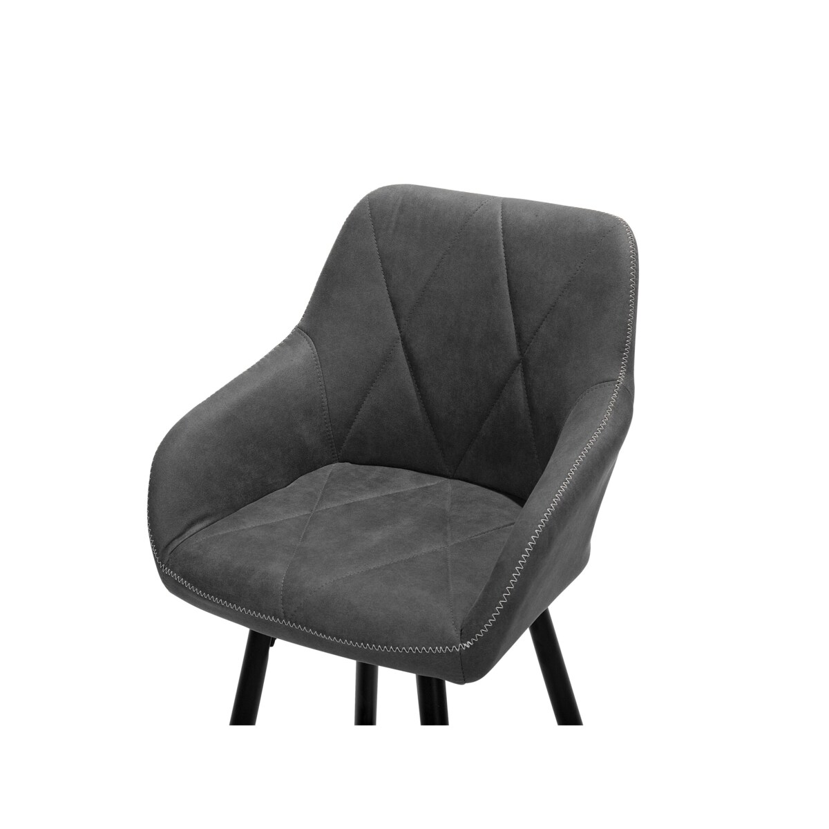 Zestaw 2 krzeseł barowych szary DARIEN