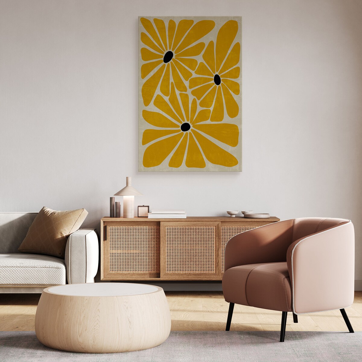 Obraz Żółte Polne Kwiaty 30x40cm