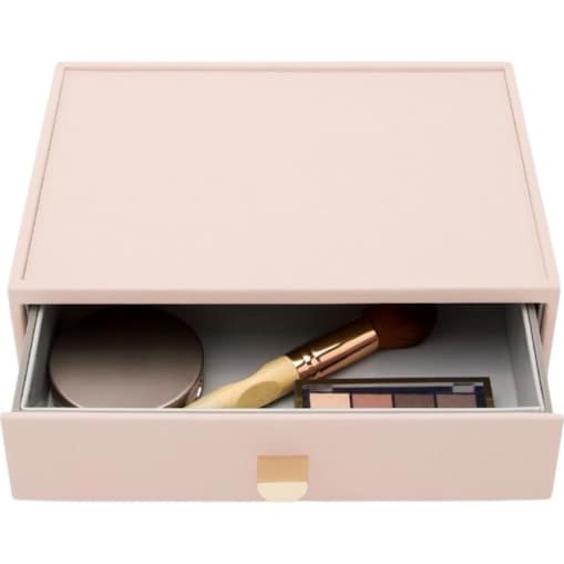 Organizer na kosmetyki Stackers różowy z szufladą