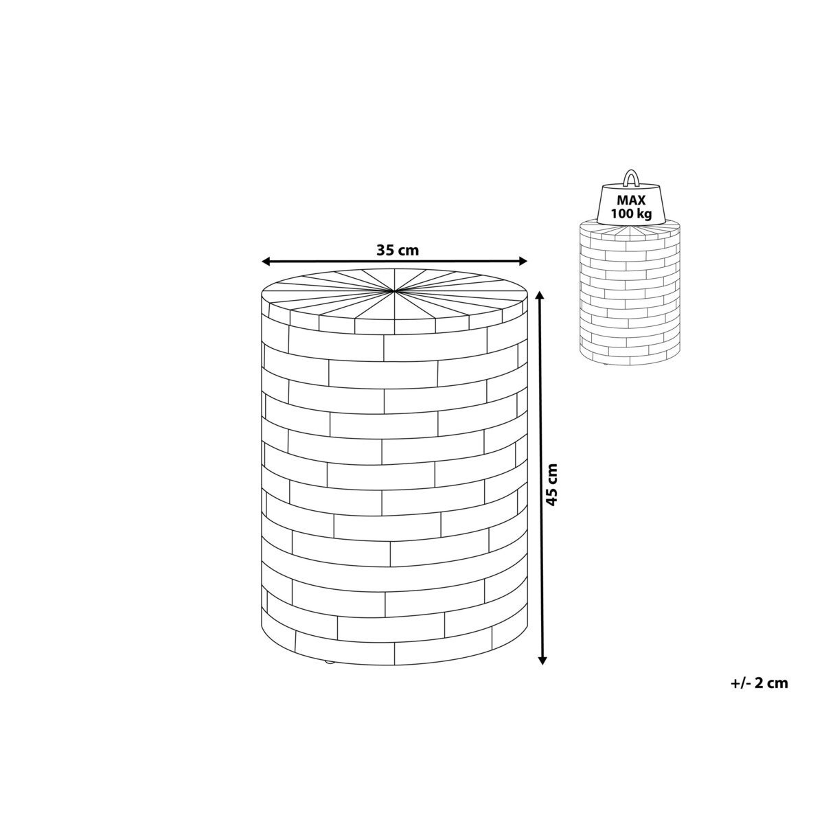 Stolik drewno tekowe BRANT