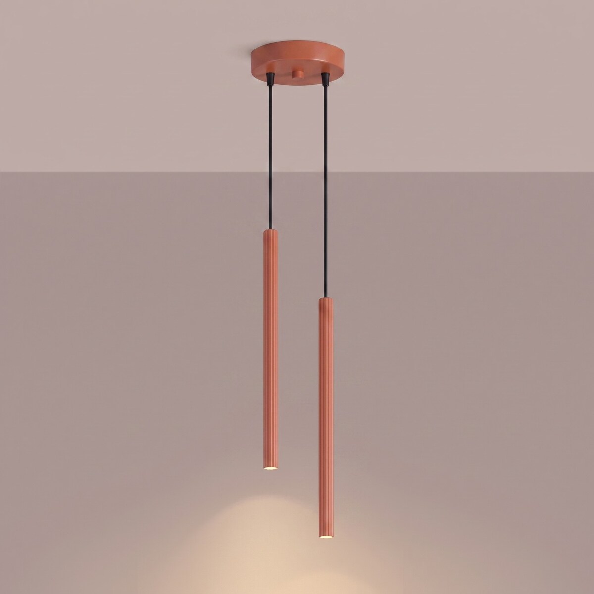 Lampa wisząca ARCHE 2P ochra czerwona
