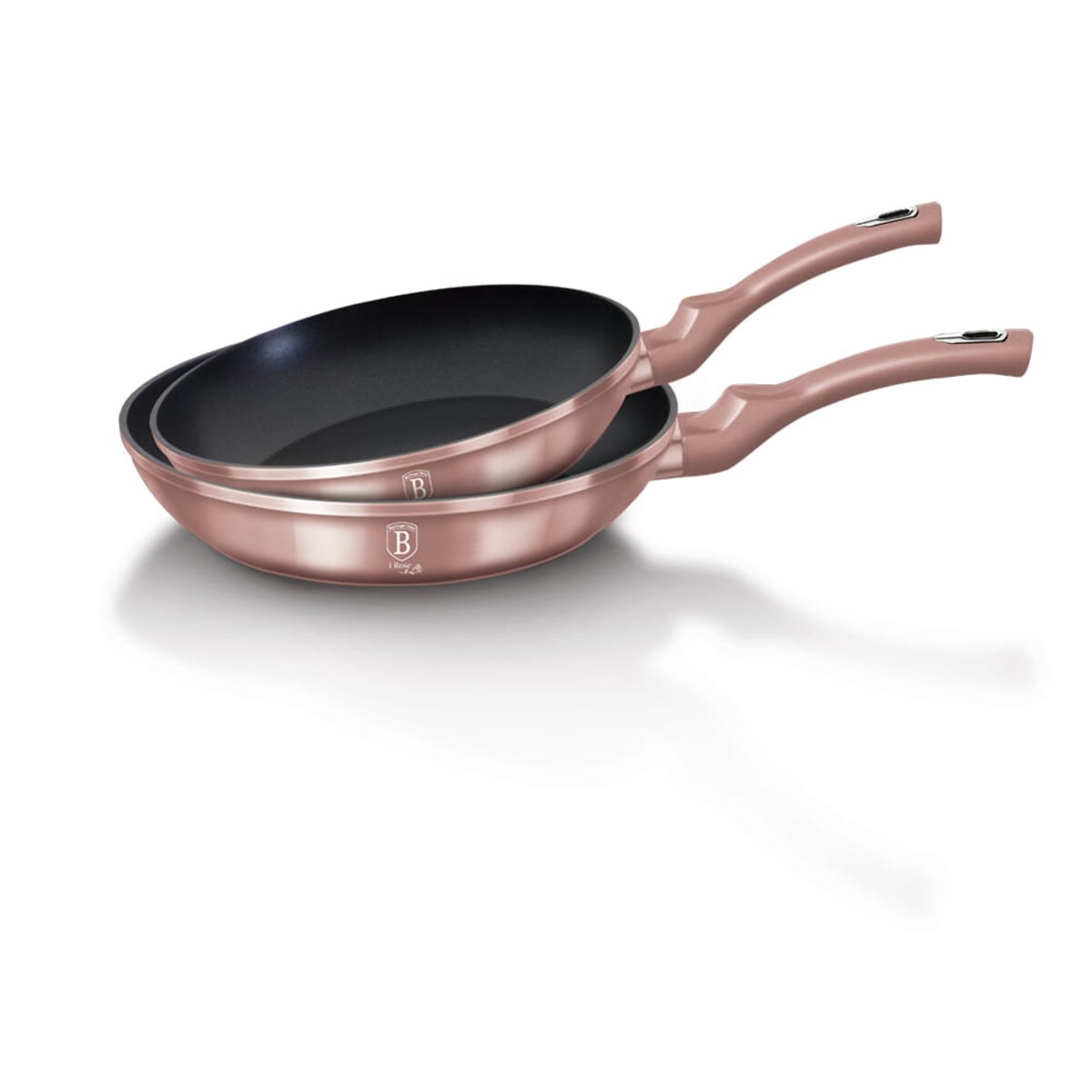 Zestaw 3 patelni z powłoką granitowąch 20/24/28cm BERLINGER HAUS Metallic i-Rose