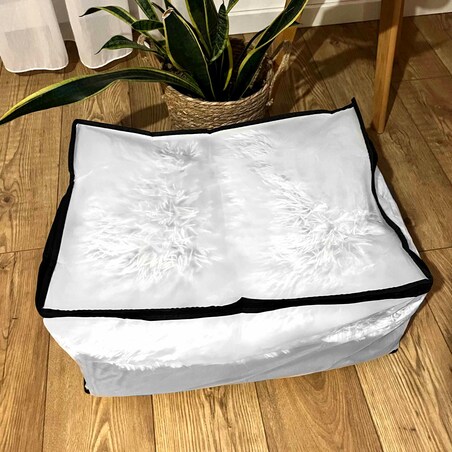 Pokrowiec Worek Do Przechowywania Ubrań Pościeli Zamykany 60X45X30 Cm