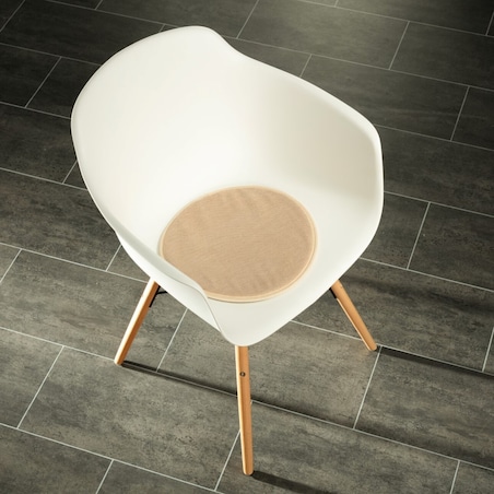 Siedzisko na krzesło Dot beige, śr. 34 x 2cm