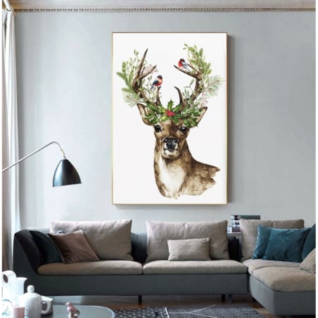 Poster Story, Plakat, Obraz - Uroczy Jelonek z Ozdobnym Porożem, wymiary 50 x 70 cm