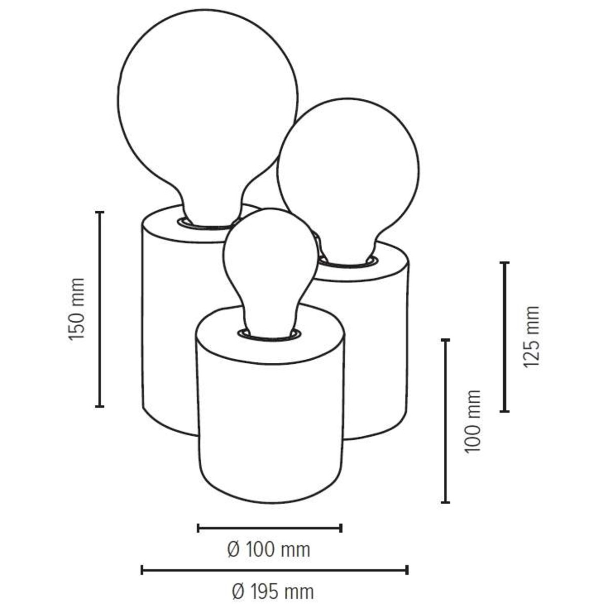 Rustykalna LAMPA stołowa VINCENT 2266374 Spotlight stojąca LAMPKA biurkowa drewniane tuby okrągłe dąb olejowany