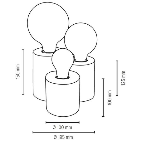 Rustykalna LAMPA stołowa VINCENT 2266374 Spotlight stojąca LAMPKA biurkowa drewniane tuby okrągłe dąb olejowany