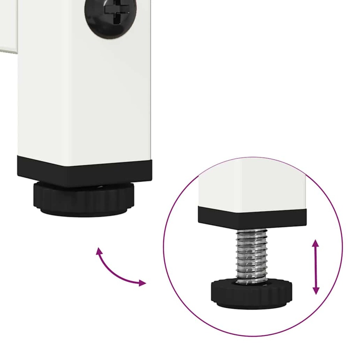 vidaXL Szafka pod telewizor, biała, 68x39x60,5 cm, stalowa