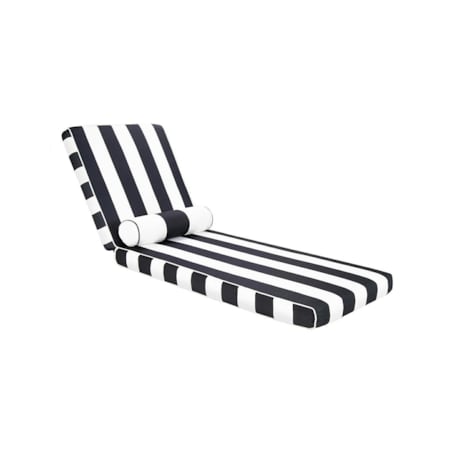 Zestaw ogrodowy AZURE leżak z materacem i poduszką biało-czarny
