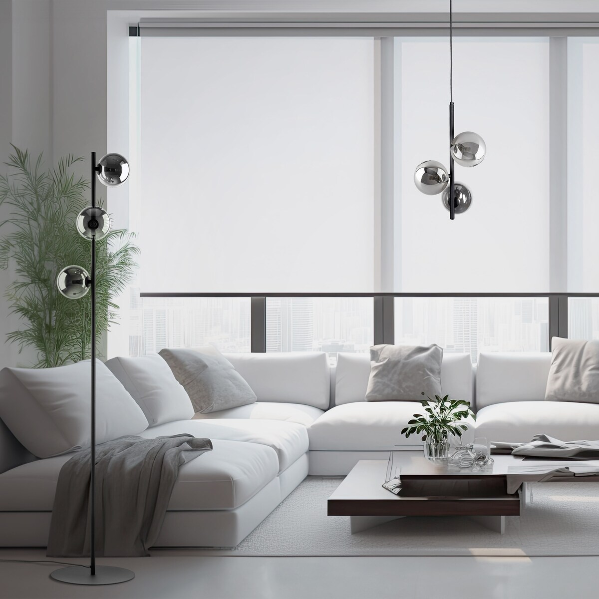 Lampa podłogowa TK Lighting ESTERA BLACK 5717 czarna 3xG9 nowoczesna do salonu i sypialni