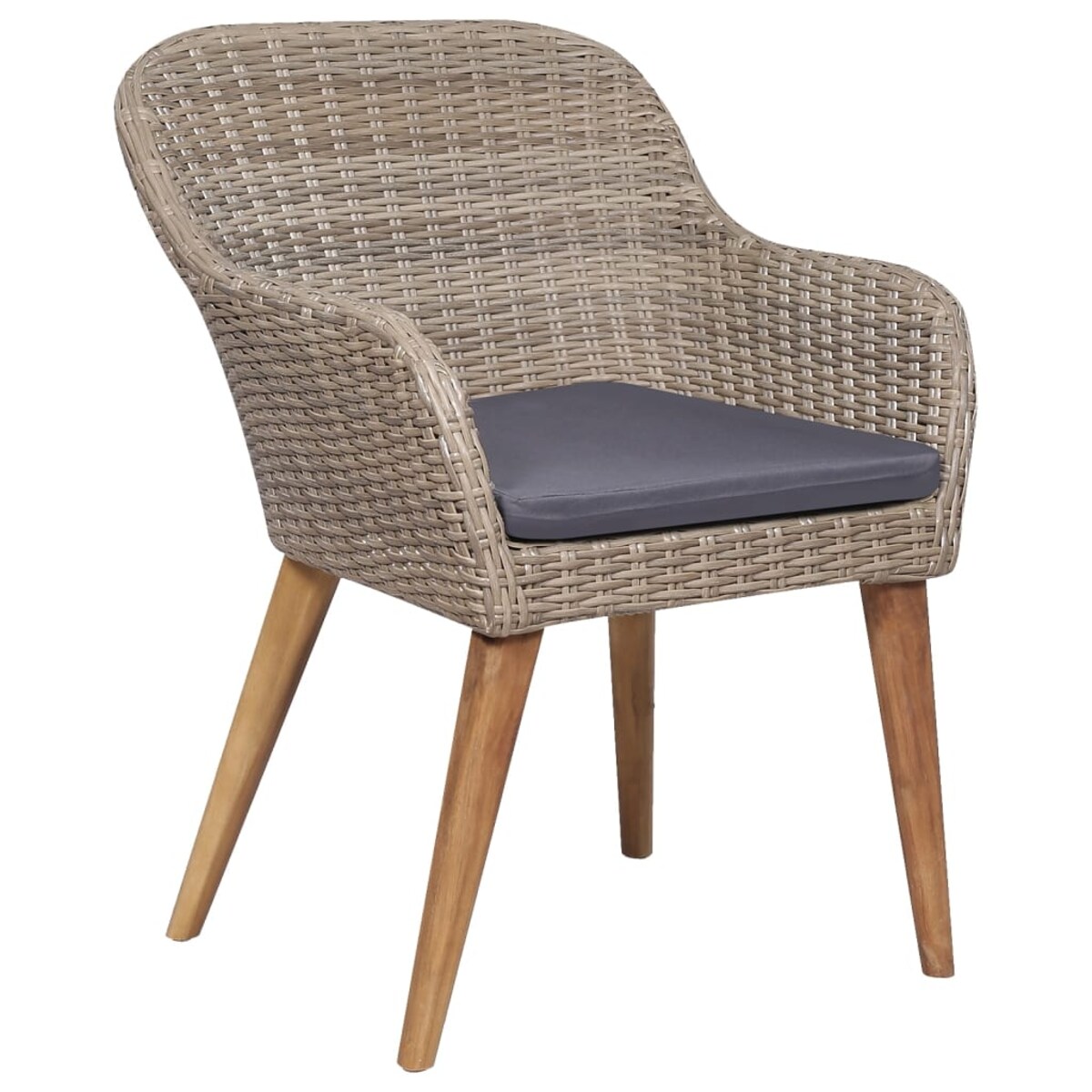 vidaXL 5-cz. zestaw mebli ogrodowych z poduszkami, brązowy