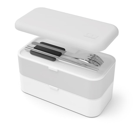 Zestaw sztućców podróżnych Slim Box Black, Monbento