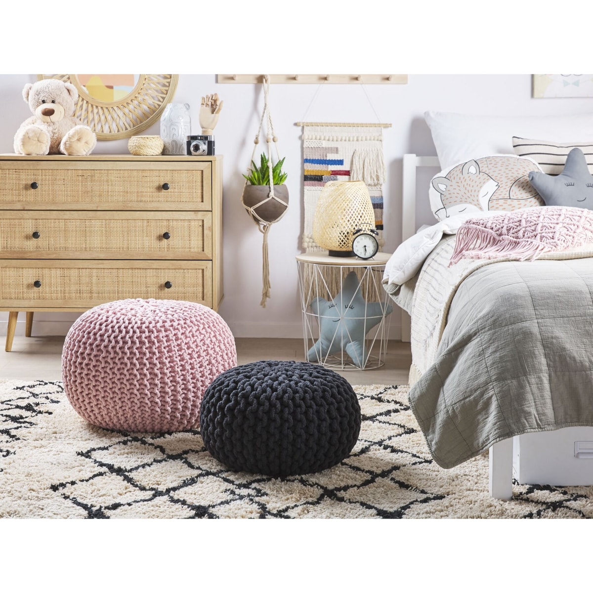 Puf 50 x 35 cm różowy CONRAD