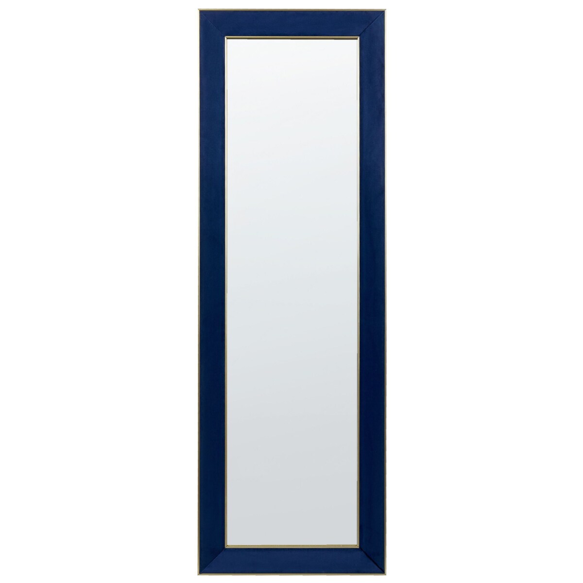 Lustro stojące welurowe 50 x 150 cm niebieskie LAUTREC