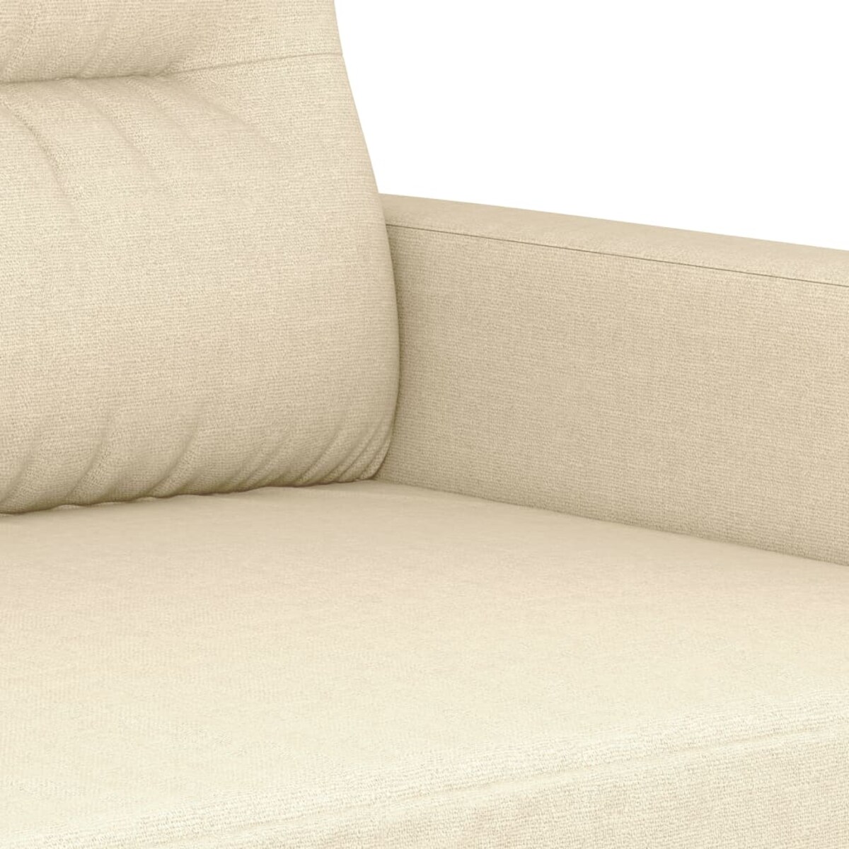 vidaXL 2-osobowa sofa, kremowa, 140 cm, tapicerowana tkaniną